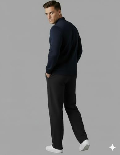 Image of Volex Men Full Sleeve T-Shirt and Jogger Set|Track Suit for Men | Sports Wear Gym Running Jogging Walking Workout Outfit | Full Sleeve T Shirt with Jogger Track Pant Lower