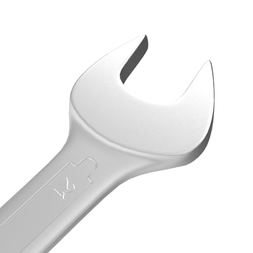 Image of Groz Combination Spanner 21 mm, Length 245mm | DIN 3113 Standards | Chrome Vanadium, Matt Satin Chrome Combination Wrench Tool | CSP /DIN /21G