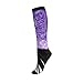 LOKLNEYK Compression Socks，Suitable For People Who Work Standing For A Long Time，Used During Exercisemodern Fashionable Purple Glitter Lashes