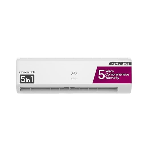 Godrej 2 Ton 3 Star, 5 Years Comprehensive Warranty, 5-In-1 Convertible Cooling, Inverter Split AC (Copper, I-Sense Technology, 2024 Model, AC 2T EI 24IINV3R32 WWR, White)
