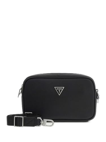 GUESS Bolso Torino, negro, piel sintética, 22 x 13 x 5 cm, con correa ajustable, bolsillo interior, cierre con cremallera GUESS Bolso Torino, negro, piel sintética, 22 x 13 x 5 cm, con correa ajustable, bolsillo interior, cierre con cremallera