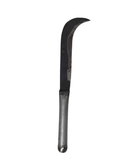 Image of 14-Inch Handmade Iron Bill Hook with Handle | Multipurpose Kattan Vettukathi & Aruval Knife for Gardening, Agriculture & Coconut Cutting