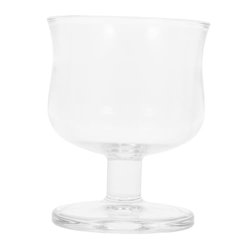 Wakauto Elegant Glassware Short-footed Cup Reusable Drinking Glasses Glass Wine Cup for Cocktails Lattes