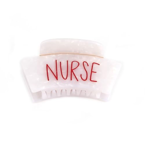 Funny Hair Clip,Personalized Claw Hair Clip Acetate Claw Clips,Nightingale International Nurses Day May 12 Gift Hair Clips for Women
