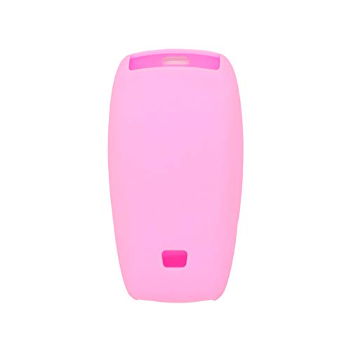 BROVACS Silicone Cover Protector Case Holder Skin Jacket Compatible with MERCEDES BENZ E200 E300 E400 4 Button Smart Remote Key Fob CV2952 Pink - Image 2