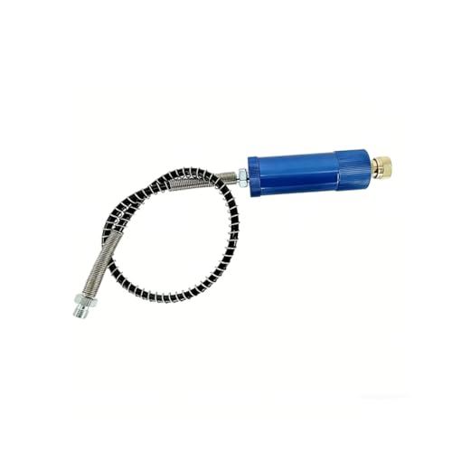 Gurtt 35 MPa Hochdruck-Wasser-Öl-Abscheider - Federflexibler Schlauch + 8 mm Schnellkupplungs-Innengewindeanschlüsse für Luftkompressor (Blau)