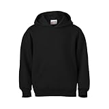 MJ Soffe Big Boys' Basic Hooded Sweatshirt, Black, X-Large