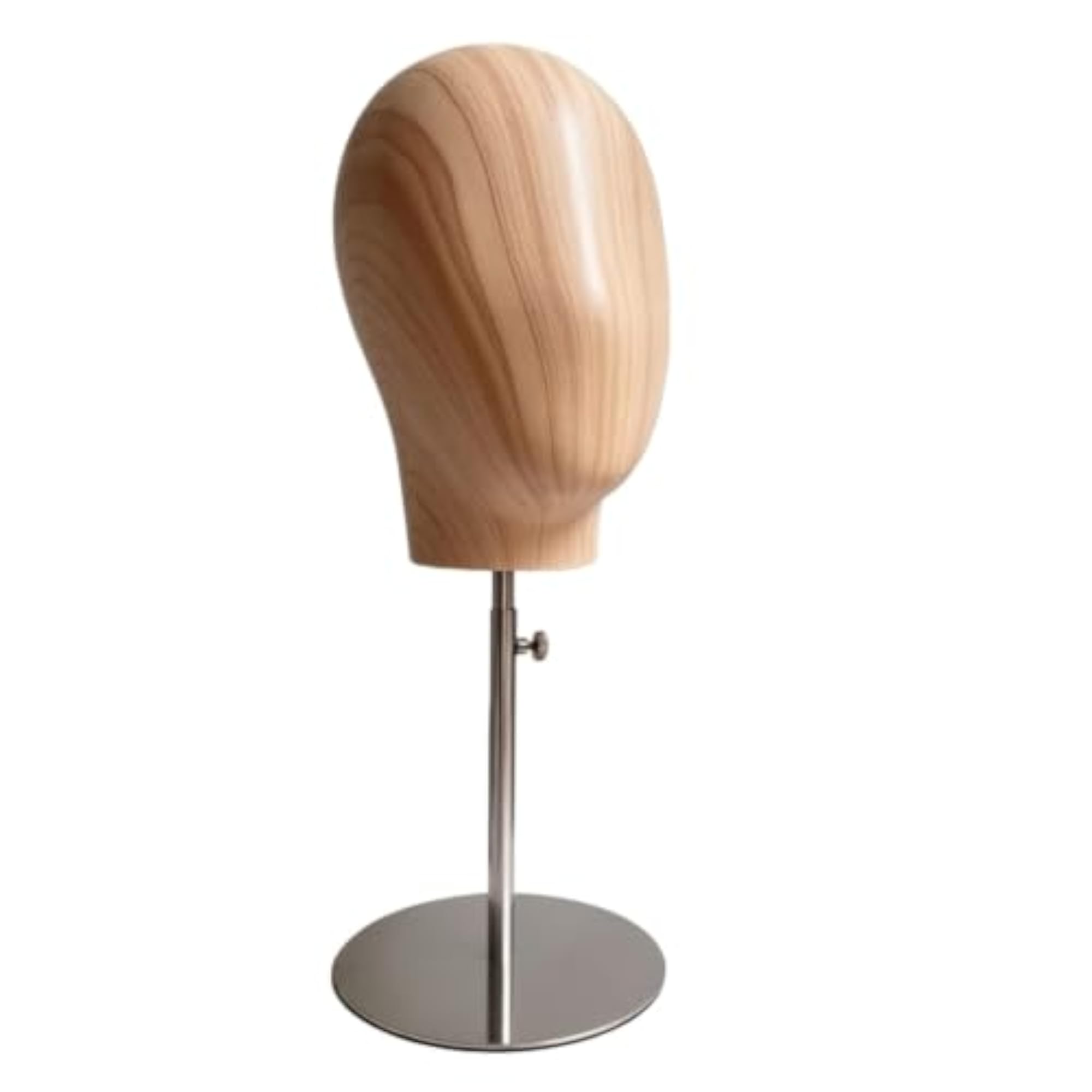 Detachable Mannequin Head with Stand, Wood-Grain Design