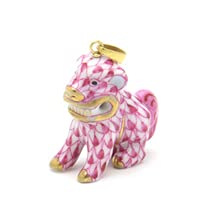 Amazon.co.jp: ヘレンド(Herend) ペンダントトップ 狛犬(15503) ピンク