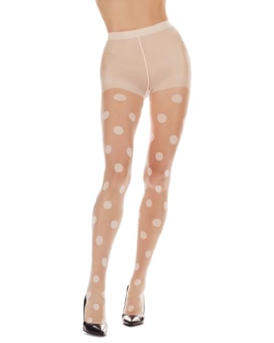 Image of MeMoi Women's Sheer Polka Dot Nylon Tights