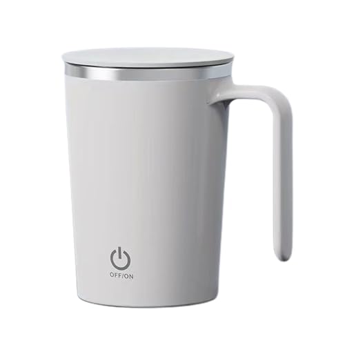 NUEAYMS Taza de café con agitación automática, taza de mezcla eléctrica de acero inoxidable, vaso de café para mezclar leche para el hogar