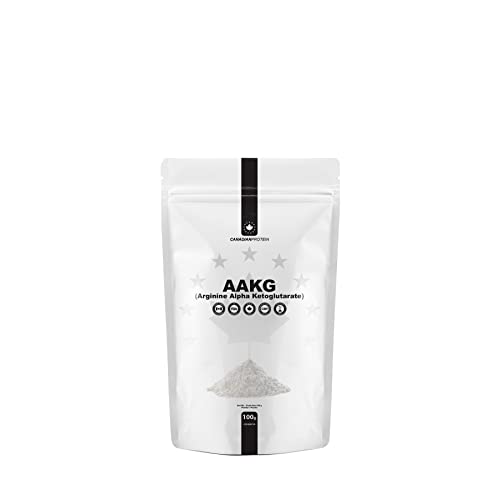 Canadian Protein Arginine Alpha Ketoglutarate (AAKG) Amino Acid Powder 2.7g Per Serving | 100g of Increases Muscle Growth, Improves Blood Circulation, Reduces Blood Pressure, Nitric Oxide Booster
