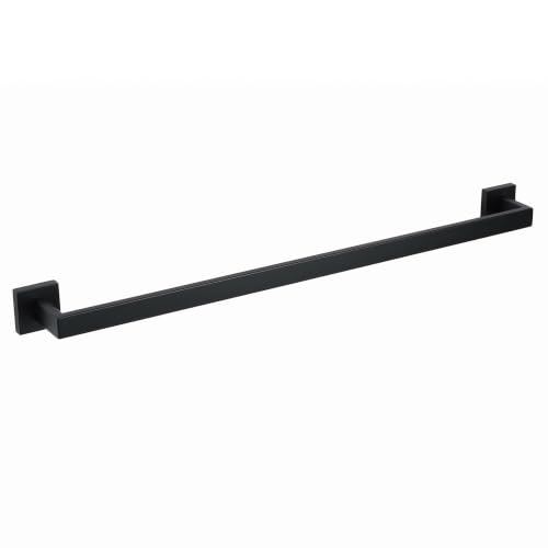 SEIDO 36 Inch Matte Black Towel Bar, Heavy Duty & Rust-Proof 304 Stainless Steel Bath Towel Holder, Modern Square Wall Mounted Towel Rack for Bathroom, Kitchen, RV