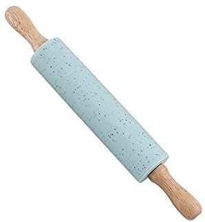 ACiyD Rodillo para Hornear Rosa, alfiler de Silicona con Mango de Madera Envoltura de Bola de Masa de Galleta Antiadherente Palo de Masa Cocina Cocinar Hornear Herramientas de repostería