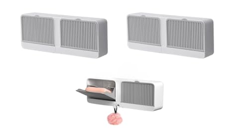 Image of SAHAJ Enterprise Plastic Creative Wall Mounted Double Bar Bathroom Soap Box Holder Soap Dish with Drainage Box Soap Box with Lid Single, Double Grid Soap Draining Rack (2, 2 Lid)