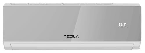 Tesla Aire Acondicionado Inverter Split 3.000 Frigorías [Hasta 30m2] (12.000 BTU) - Wi-Fi, Bomba de Calor, A++/A+++ Energético, Ultra Silencioso, Gas R32 (Gris)