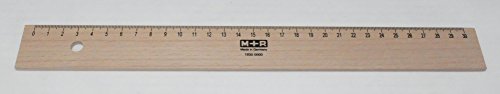 Preisvergleich Produktbild Möbius + Ruppert Holzlineal, 300 mm lang, naturbelassen VE=