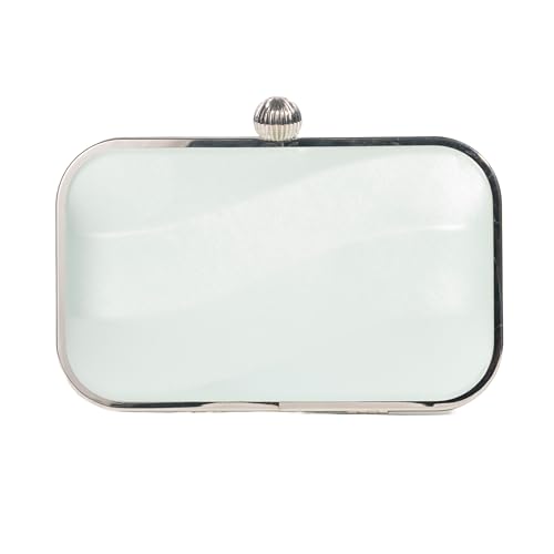 Michelle Moon - Bolso elegante para bodas, fiestas y eventos | Clutch con cadena bandolera, ideal como bolso de mujer ceremonia con purpurina o bolso de mano para ocasiones especiales, Tiffany - Mod