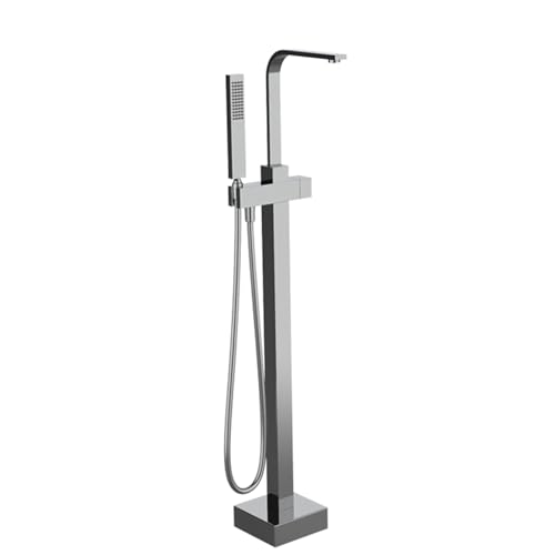 WDWDW Grifos de pie para Montaje en Suelo, Grifo Mezclador de Ducha para bañera de Alto caudal con Mango