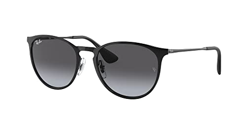Ray-Ban RB3539 Sunglasses Bundle: RB 3539 ERIKA METAL 002/8G Erika Metal Black Light Grey G and Eyewear Cleaning Kit