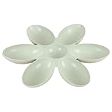 TusaMer Cat Food Bowl, Flower Petal Shaped 6 Grids Pet Feeding Bowl, Non-Slip Reusable Plastic Multi Pet Food Bowls for Small Medium Dog Pets Puppy Kitten, Green PET_Supplies..