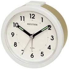 RHYTHM - ( Japan Plastic Case Shape Clocks, Beep Alarms, Dimension - (3.62 x 1.92 inches)