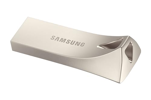 Image of Samsung BAR Plus USB 3.2 Flash Drive, 512GB USB Standard Type-A, Speeds Up to 400MB /s, Portable Storage Memory Stick, Durable Thumb Drive Compatible with USB 3.0 /2.0, MUF-512BE3 /AM, Champagne Silver