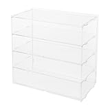 4 Stufen Acryl Vitrine für Bäckerei, transparenter Acryl-Sandwich-Brotschrank, 4.92in Kommerzielle Tabletts für Brot, Donuts, Gebäck