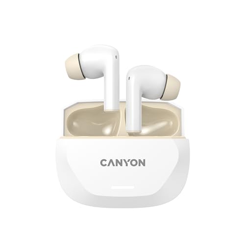 CANYON HEXAGON 7 Cuffie Bluetooth - Cuffie intrauricolari wireless Bluetooth 5.4, ANC+ENC con cancellazione del rumore, USB-C, 4 microfoni, batteria 27h, funzione di ricarica wireless TWS7,