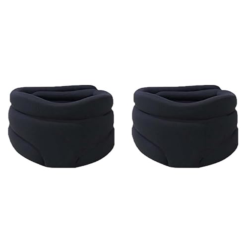 ノーブランド品 人気2個セット首コルセット頚椎首サポーターカラーネックサポーターストレートネック頸部ネックストレッチャーソフト首用就寝家庭用仕事洗えるカバー軽量黒