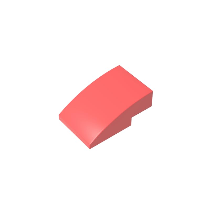 24309 Arched Brick Slope Curved 3x2 No Studs 50 Pieces GDS-1123 Compatible with Lego Building Blocks Color:Neon Orange — image 1