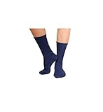 Cottonique Elastic-Free Organic Cotton Elite Socks Made with 100% Organic Cotton for Allergic Contact Dermatitis (as1, alpha, s, regular, regular, Melange Blue, Small)