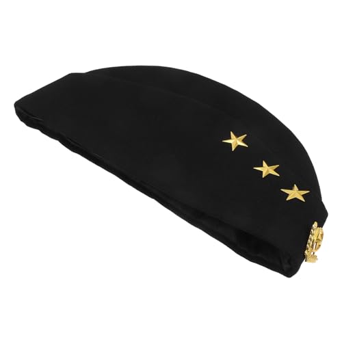 COLLBATH Cap Sailor Hat for Parties Boat-Shaped Captain Hat for Cosplay Events Fits All Durable and Comfortable for Festivals and Performances Black