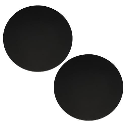 FINGERINSPIRE 2Pcs Model Display Bases 15x15cm Black Round Huge Figure Bases Circular Acrylic Large Figure Stands Flat Round Model Display Base for Wargaming Boardgaming Collectible Figure Table Game