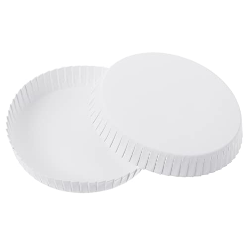 KOCKSHION 100pcs Disposable Paper Cup Covers for Tea and Practical Drinking Cup Lids for Home Office Hotels and Cafes Lightweight and Convenient