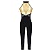 Freebily Body da Ginnastica Artistica Bambina Metallico Lucido Leotards Bodysuit a Rete Trasparente Jumpsuit Vestito Danza Classica Abito da Ballo Jazz Danza Moderna Oro 8 Anni