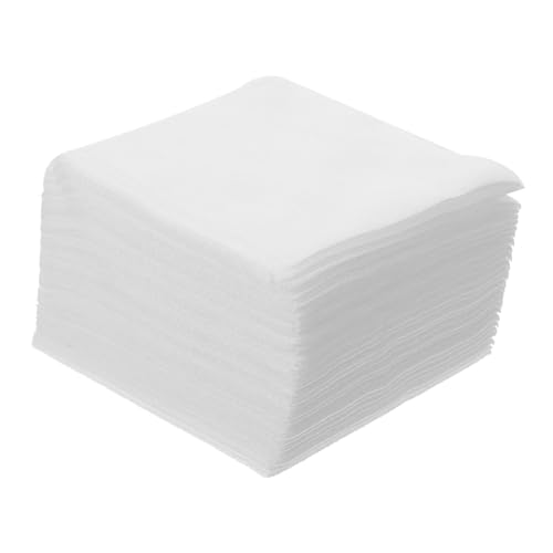 Beavorty 200 Piezas Hoja de tela no tejida desmaquillante piel Almohadillas de maquillaje de algodón clavo polaco facial redondo almohadillas para desmaquillar almohadillas cuadradas