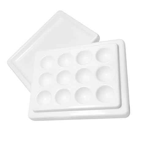 Palette en céramique nail art blanche pour mélange de couleur des ongles
