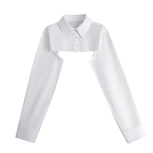 YEKEYI Fake Collar Long Sleeves Detachable Blouse False Collar Half Shirt Blouse Collar