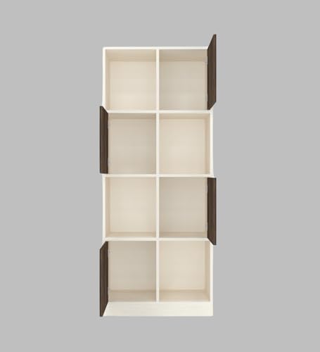 Image of SPECIALITY PANELS 8 Shelf Kitchen Cabinet | Multipurpose Wooden Storage Cupboard with Doors | Semi Open Pantry Organizer | Tall Space Saving Storage Unit for Kitchen Living Room Home | Display Rack