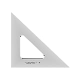 Alvin 4 inches Academic Transparent Triangle 45/90 S1450-4