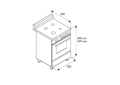 Bertazzoni La Germania Americana AMN664GCRT Cucina Elettrico/Gas Gas Crema - 2