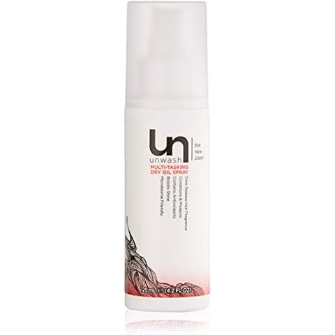 Unwash Multi-Tasking Dry Oil Spray - Lightweight Hair & Scalp Nourishing Oil, Adds Shine & Reduces Frizz, Safe for All Hair Types, Cruelty Free, Vegan, Sulfate & Paraben Free, 4.2 fl oz Cover