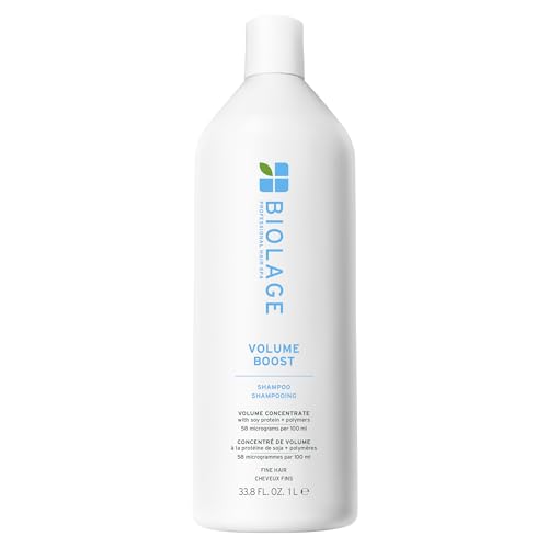 Biolage Volume Boost Shampoo - Long-Lasting Volume, Gently Cleanses, For Fine Hair, Soy Protein & Polymers, Vegan, Paraben-Free, 33.8 Fl Oz, Packaging may vary