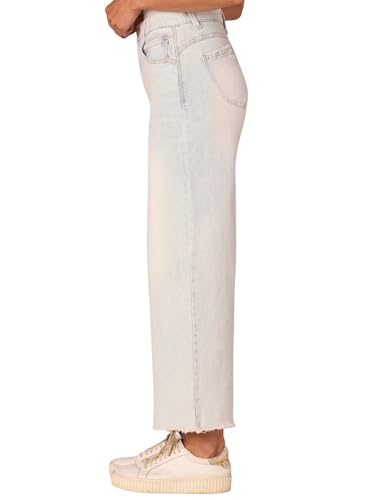 Ab Solution Skyrise Round Up Boyfriend Wide Leg Jeans with Fray Hem3