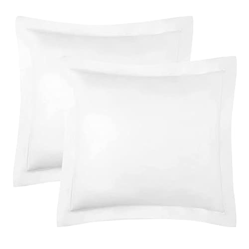 Nokolulu Euro Sham Pillow Covers: Solid Soft Breathable Bed Pillow Shams - Modern Farmhouse Decorative Microfiber Pillow Cases Set Of 2 (26 X 26 Inches, White) #TOP11