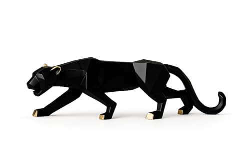 Deco Alankaram Presents La Pièce Maîtresse Noire Jaguar pour La Décoration Intérieure, Statue De Panther Black Panther pour Décor De Salon, Maîtrise du...