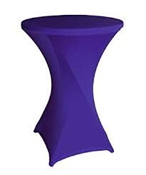 Babat Funda elástica para mesa alta en color lila y diámetro 60-65 para mesa de bistró/mesa alta