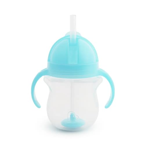 Image of Munchkin Click Lock Tip & Sip Weighted Straw Cup, 208 ml, BPA Free, Blue