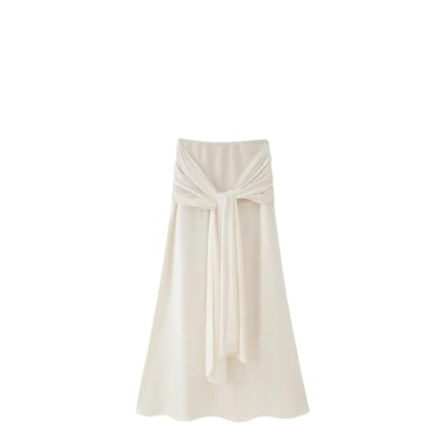 Ensemble 2 pièces plissé en ruban de haute qualité avec jupe longue et bustier chic